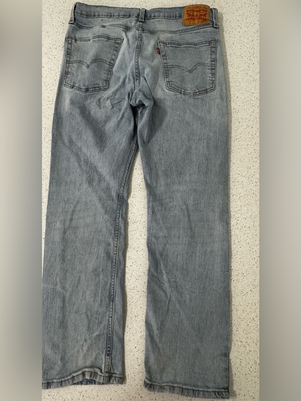 Levi’s 513 Men's Jeans 36x30 Blue Denim Light Wash Slim Straight Pockets Fade